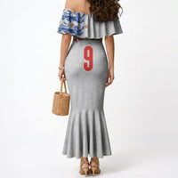 Custom England National Football Mermaid Dress Football is Coming Home Typography Sporty Style