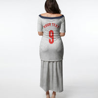 Custom England National Football Puletasi Football is Coming Home Typography Sporty Style