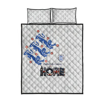 England National Football Quilt Bed Set Football is Coming Home Typography Sporty Style