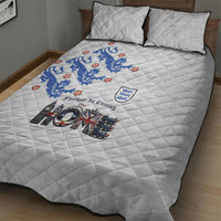 England National Football Quilt Bed Set Football is Coming Home Typography Sporty Style