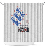 England National Football Shower Curtain Football is Coming Home Typography Sporty Style