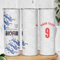 Custom England National Football Skinny Tumbler Football is Coming Home Typography Sporty Style