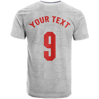 Custom England National Football T Shirt Football is Coming Home Typography Sporty Style