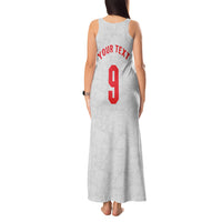 Custom England National Football Tank Maxi Dress Football is Coming Home Typography Sporty Style
