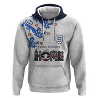 Custom England National Football Zip Hoodie Football is Coming Home Typography Sporty Style