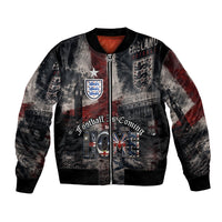 England National Football Bomber Jacket Football is Coming Home Typography Grunge Style
