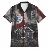 England National Football Hawaiian Shirt Football is Coming Home Typography Grunge Style