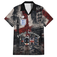 England National Football Hawaiian Shirt Football is Coming Home Typography Grunge Style