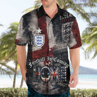 England National Football Hawaiian Shirt Football is Coming Home Typography Grunge Style
