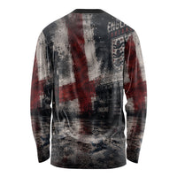 England National Football Long Sleeve Shirt Football is Coming Home Typography Grunge Style
