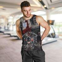 England National Football Men Tank Top Football is Coming Home Typography Grunge Style