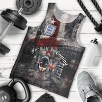 England National Football Men Tank Top Football is Coming Home Typography Grunge Style