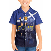 Custom Scotland National Football Kid Hawaiian Shirt Volley to the North America 2026