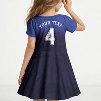 Custom Scotland National Football Kid Short Sleeve Dress Volley to the North America 2026