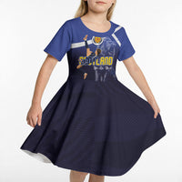 Custom Scotland National Football Kid Short Sleeve Dress Volley to the North America 2026