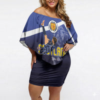 Custom Scotland National Football Off Shoulder Short Dress Volley to the North America 2026