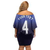 Custom Scotland National Football Off Shoulder Short Dress Volley to the North America 2026