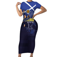 Custom Scotland National Football Short Sleeve Bodycon Dress Volley to the North America 2026