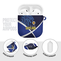 Scotland National Football AirPods Case Lions with Flag Sporty Tartan Style