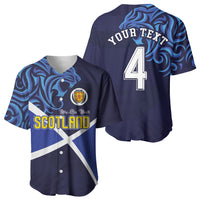 Custom Scotland National Football Baseball Jersey Lions with Flag Sporty Tartan Style
