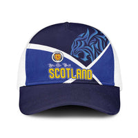 Scotland National Football Baseball Net Cap Lions with Flag Sporty Tartan Style