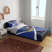 Scotland National Football Bedding Set Lions with Flag Sporty Tartan Style