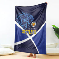 Scotland National Football Blanket Lions with Flag Sporty Tartan Style