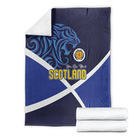 Scotland National Football Blanket Lions with Flag Sporty Tartan Style