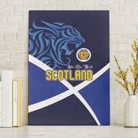 Scotland National Football Canvas Wall Art Lions with Flag Sporty Tartan Style