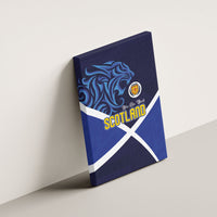 Scotland National Football Canvas Wall Art Lions with Flag Sporty Tartan Style