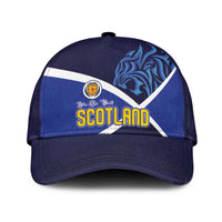 Scotland National Football Classic Cap Lions with Flag Sporty Tartan Style