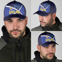 Scotland National Football Classic Cap Lions with Flag Sporty Tartan Style