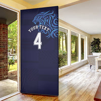 Custom Scotland National Football Door Cover Lions with Flag Sporty Tartan Style