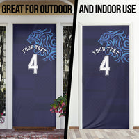 Custom Scotland National Football Door Cover Lions with Flag Sporty Tartan Style