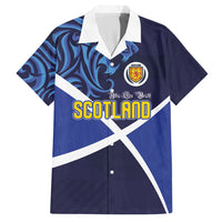 Custom Scotland National Football Hawaiian Shirt Lions with Flag Sporty Tartan Style