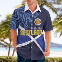 Custom Scotland National Football Hawaiian Shirt Lions with Flag Sporty Tartan Style