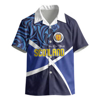 Custom Scotland National Football Kid Hawaiian Shirt Lions with Flag Sporty Tartan Style