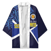Custom Scotland National Football Kimono Lions with Flag Sporty Tartan Style