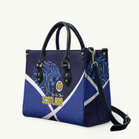 Scotland National Football Leather Bag Lions with Flag Sporty Tartan Style