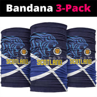 Scotland National Football Neck Gaiter Lions with Flag Sporty Tartan Style