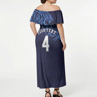 Custom Scotland National Football Off Shoulder Maxi Dress Lions with Flag Sporty Tartan Style
