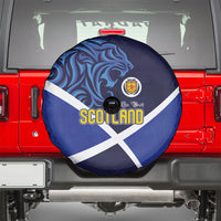 Scotland National Football Spare Tire Cover Lions with Flag Sporty Tartan Style