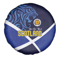Scotland National Football Spare Tire Cover Lions with Flag Sporty Tartan Style