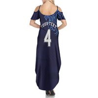 Custom Scotland National Football Summer Maxi Dress Lions with Flag Sporty Tartan Style
