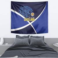 Scotland National Football Tapestry Lions with Flag Sporty Tartan Style
