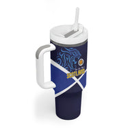 Scotland National Football Tumbler With Handle Lions with Flag Sporty Tartan Style
