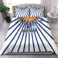 Argentina National Football Bedding Set Sun Of May Retro Starburst Graphic Art