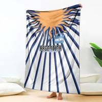 Argentina National Football Blanket Sun Of May Retro Starburst Graphic Art