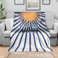 Argentina National Football Blanket Sun Of May Retro Starburst Graphic Art