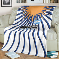 Argentina National Football Blanket Sun Of May Retro Starburst Graphic Art